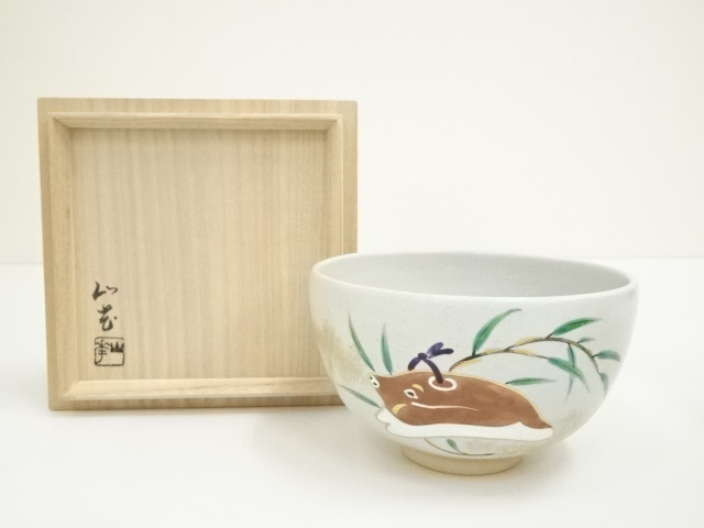 JAPANESE TEA CEREMONY / KYO WARE TEA BOWL CHAWAN / ARTISAN WORK
